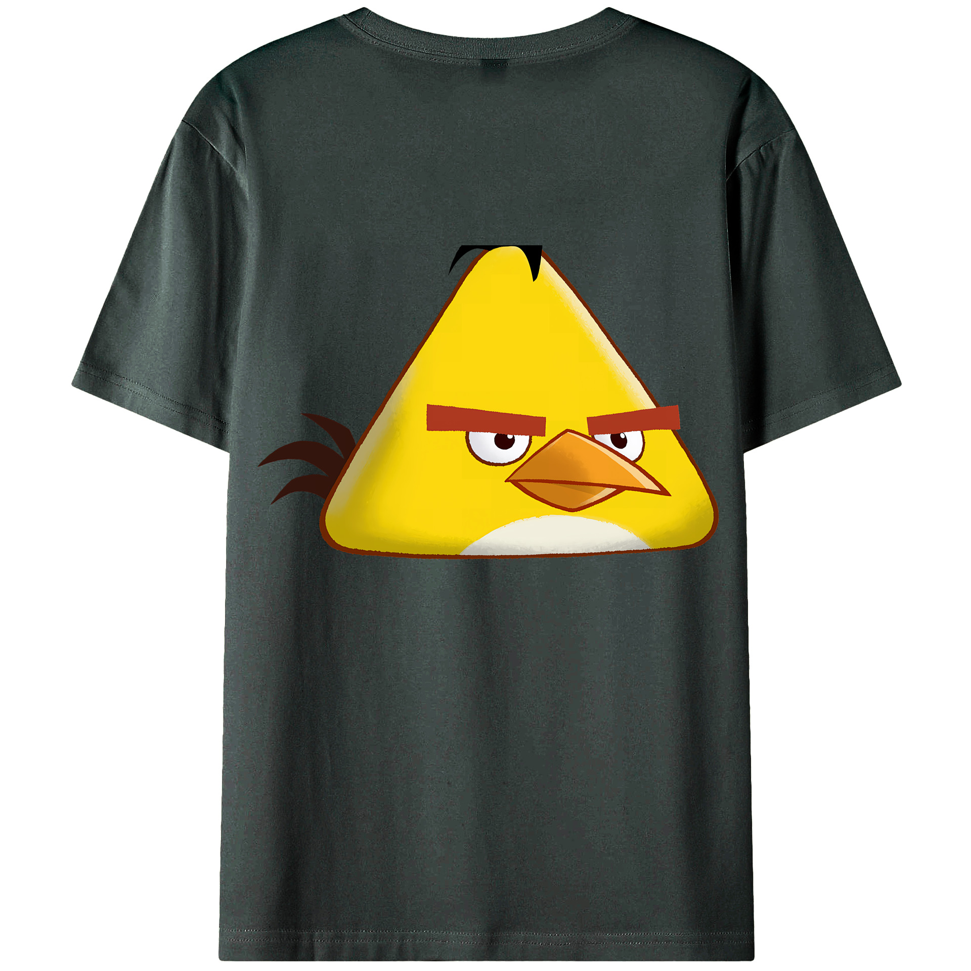 （画像用） Angry Birds アングリーバード 綿100％ メンズ半袖Tシャツ（バックプリント） 通気性